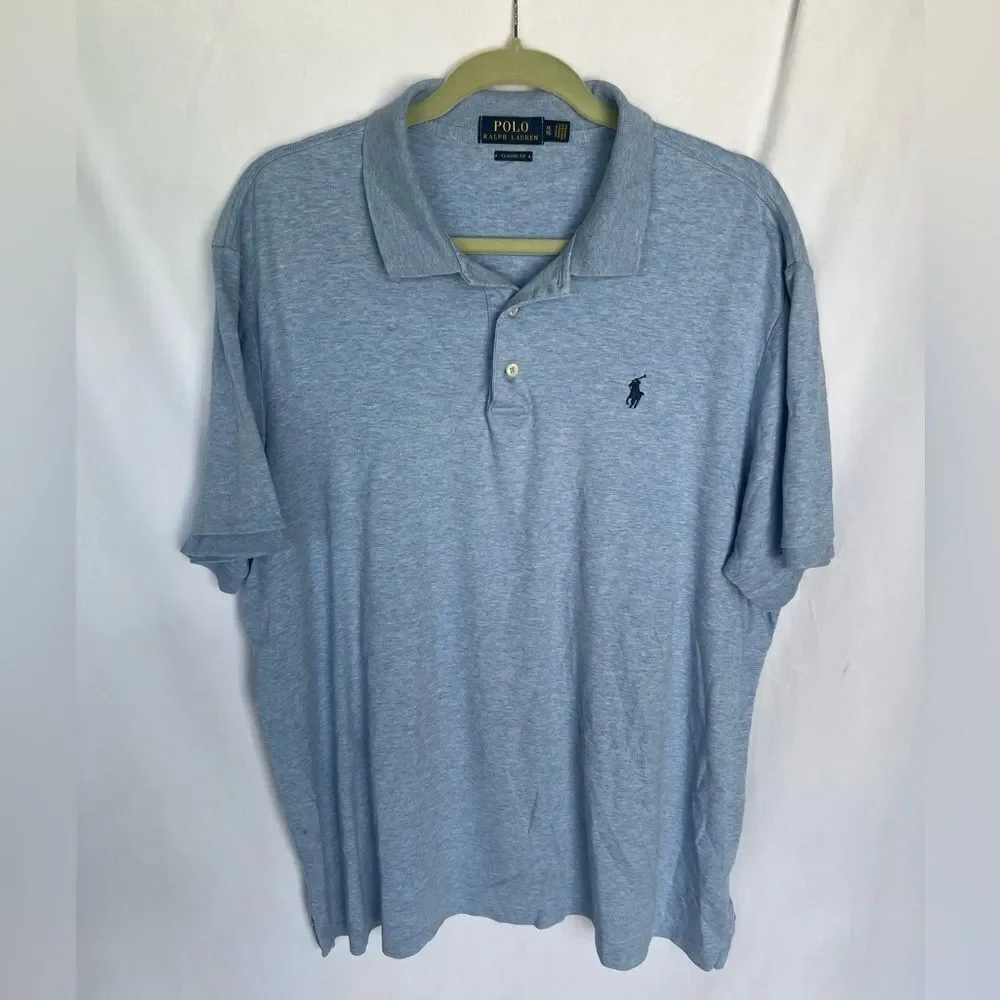 Polo Ralph Lauren classic fit short sleeve polo shirt size XL blue
